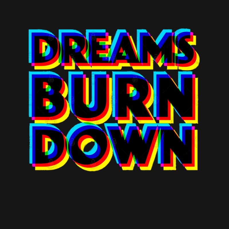Dreams Burn Down - 3D Typographic Design Mouse Pad