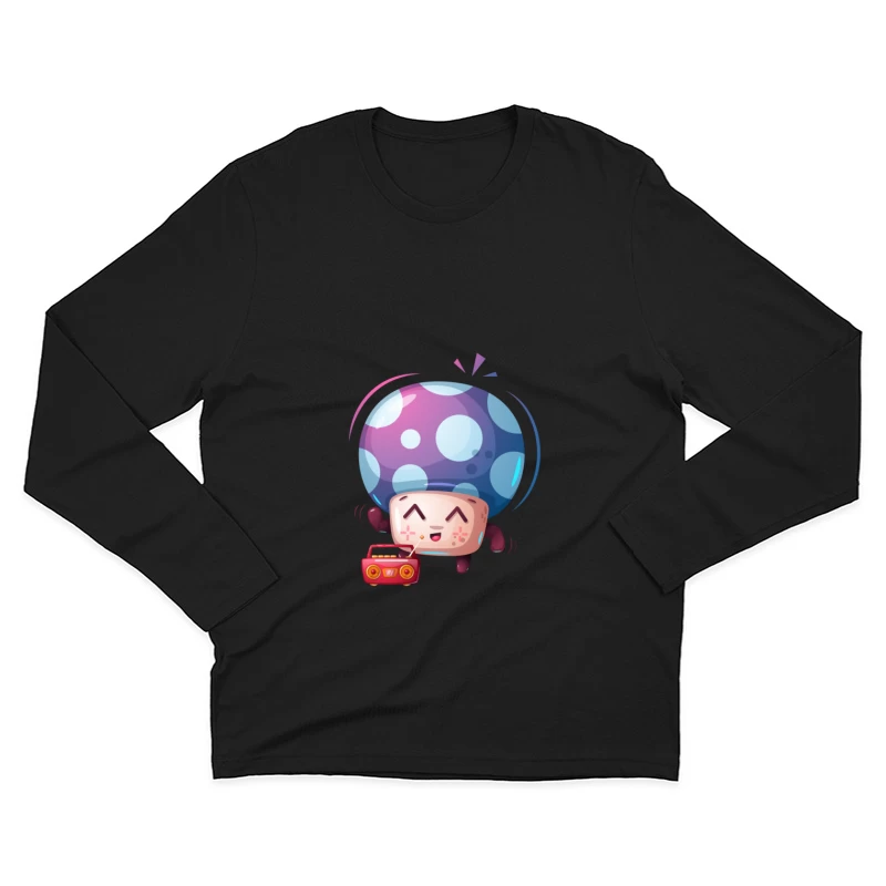 Champignon dansant avec radio Homme Manches Longues T-Shirt
