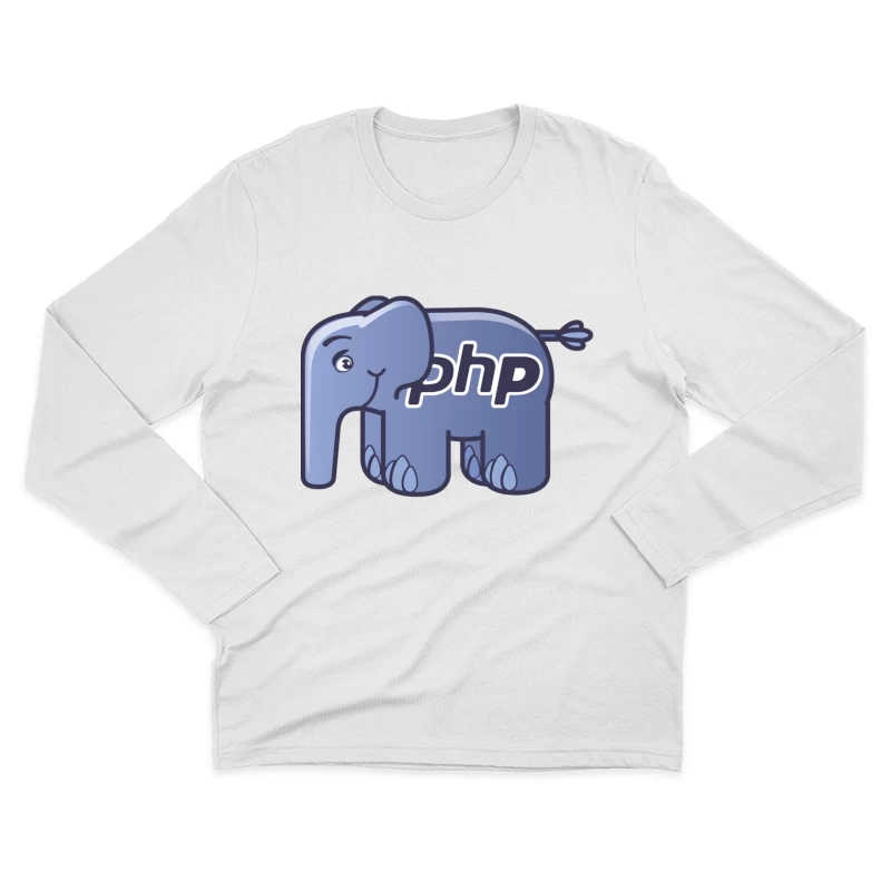 PHP Programming Language Elephant Mascot Logo Male Long Sleeve T-Shirt