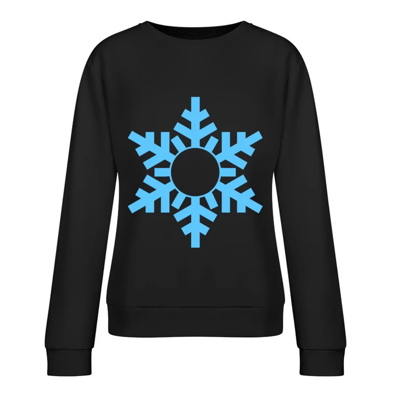 Flocon de neige bleu stylisé Femme Sweat-shirt à enfiler
