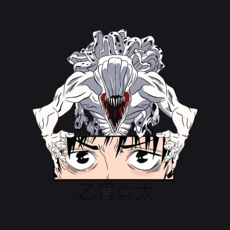 Anime Charakter mit Dämonen Herren Pullover Hoodie