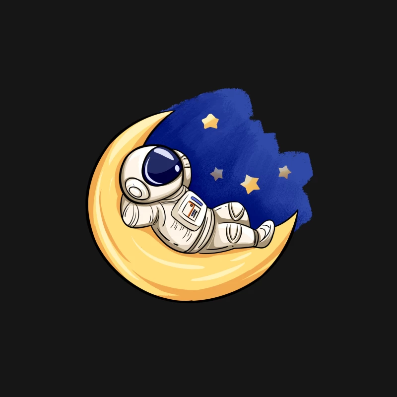 Astronaut ruht auf dem Mond Herren T-Shirt