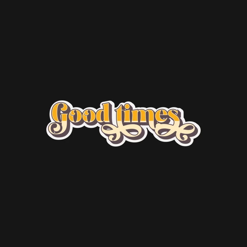 Gute Zeiten Schriftzug Design Herren Langarm T-Shirt