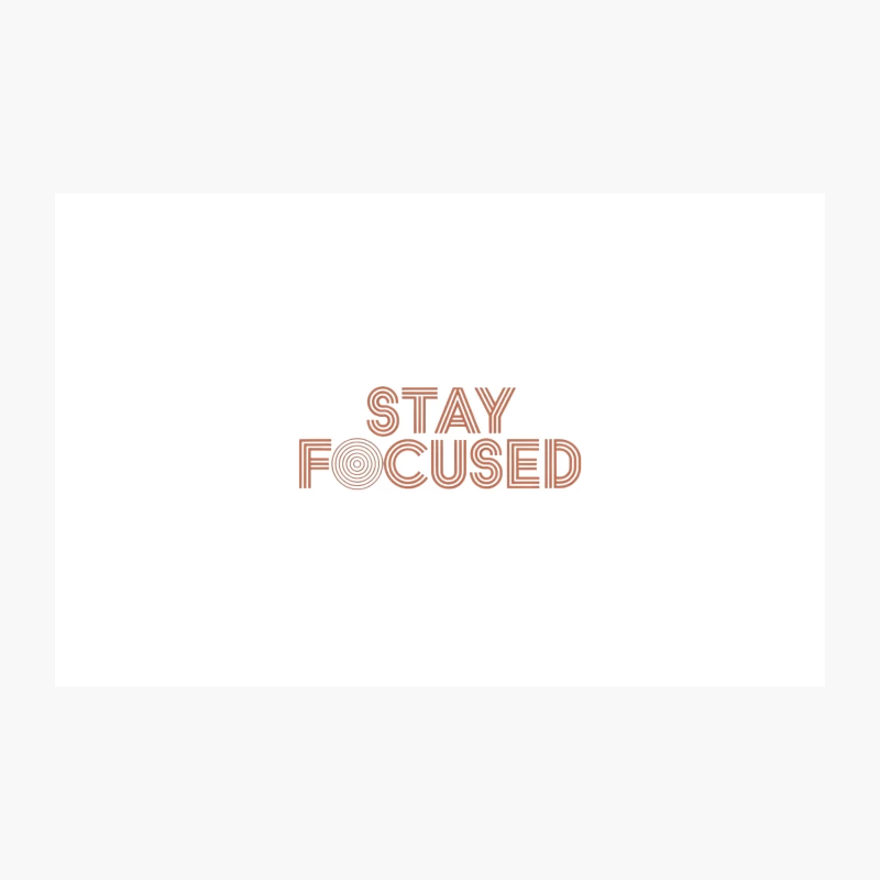 Minimalist Orange Typography: Stay Focused Motivation Travel Mug