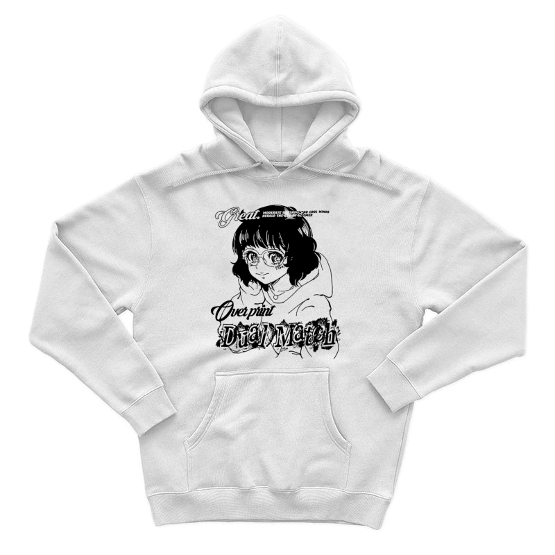 Mysteriöse Manga-Figur mit Brille Herren Pullover Hoodie