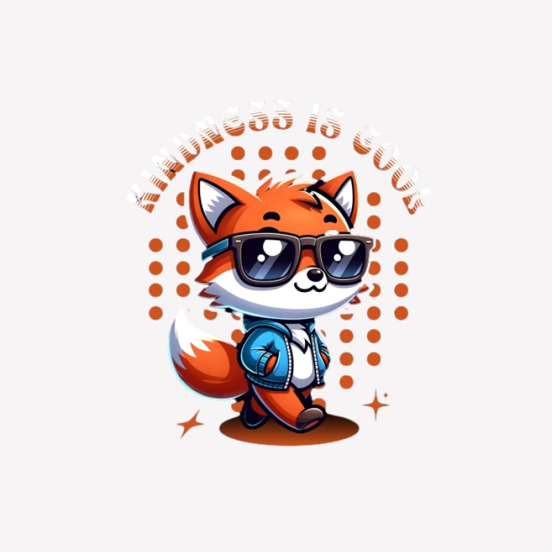 Cooler Fuchs mit Sonnenbrille und Jacke Herren T-Shirt