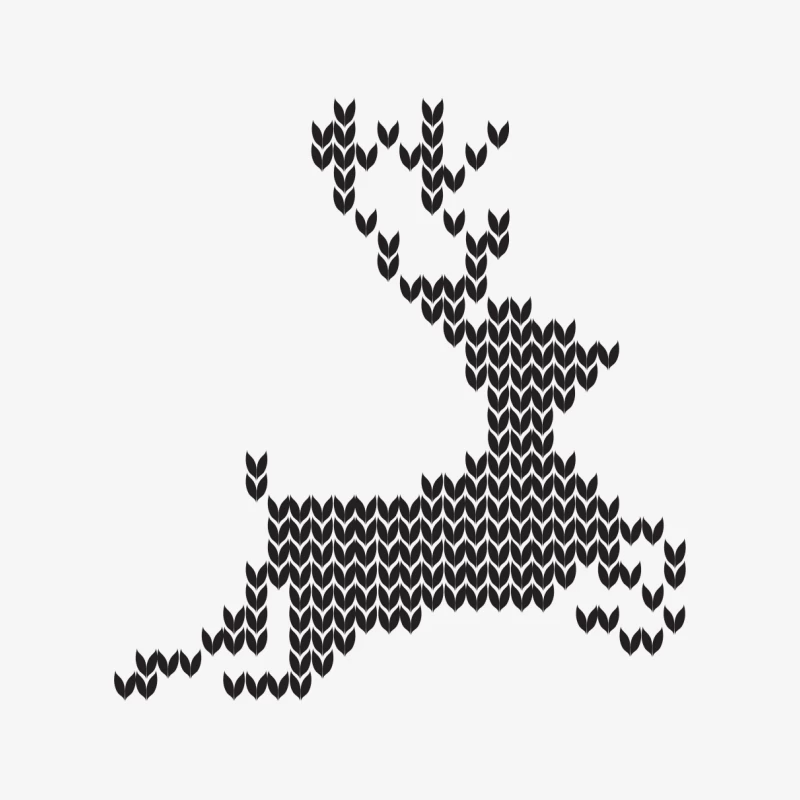 Cerf Géométrique en Pixels Homme Sweat-shirt à enfiler