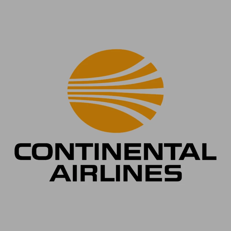 Continental Airlines Vintage Corporate Logo with Gold Globe Design Male Pullover Hoodie