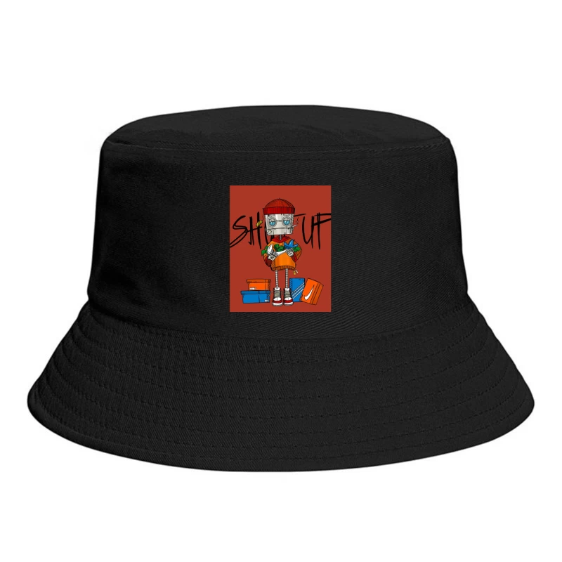 Streetwear Robot Bucket Hat