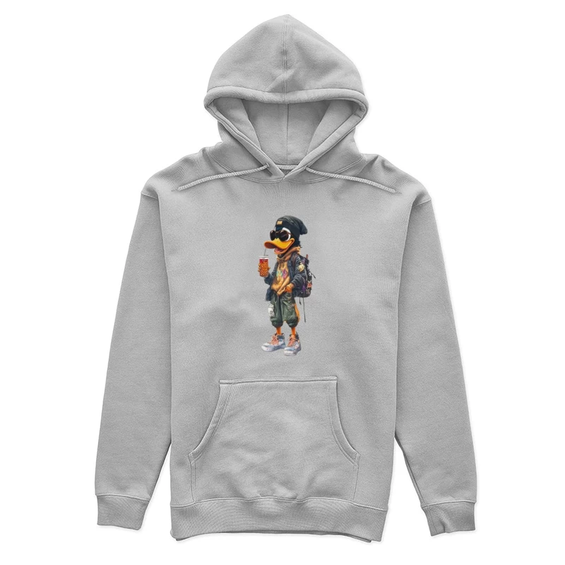 Cool Cartoon Duck with Sunglasses Female Pullover Hoodie