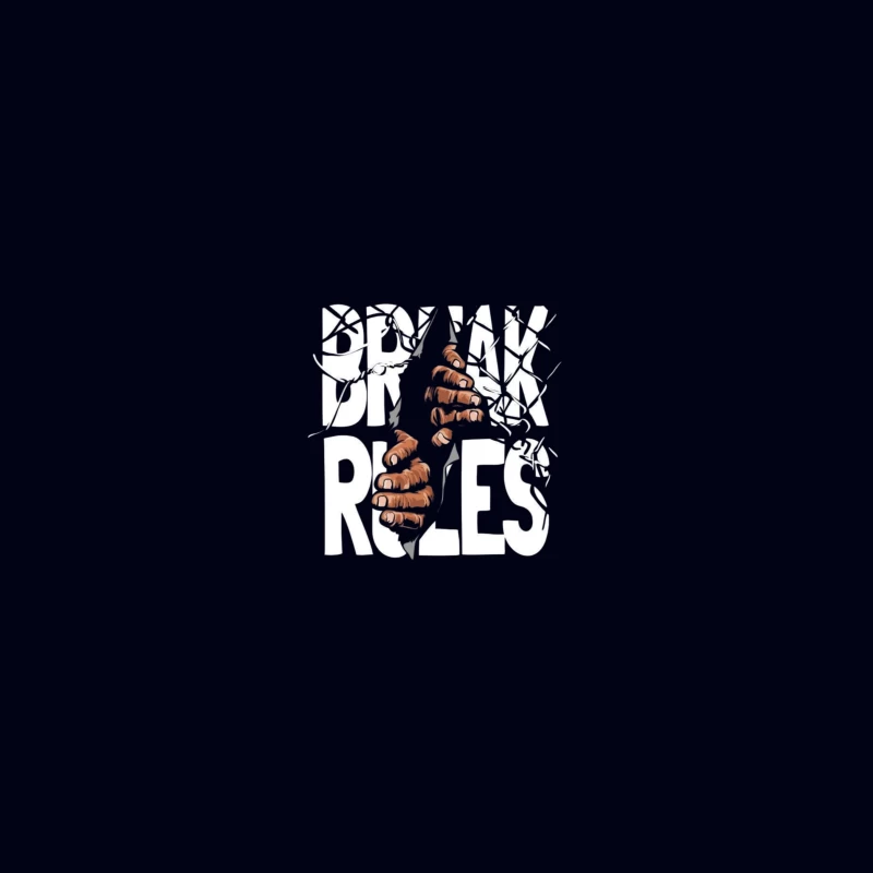 Break Rules Graphic Design Travel Mug