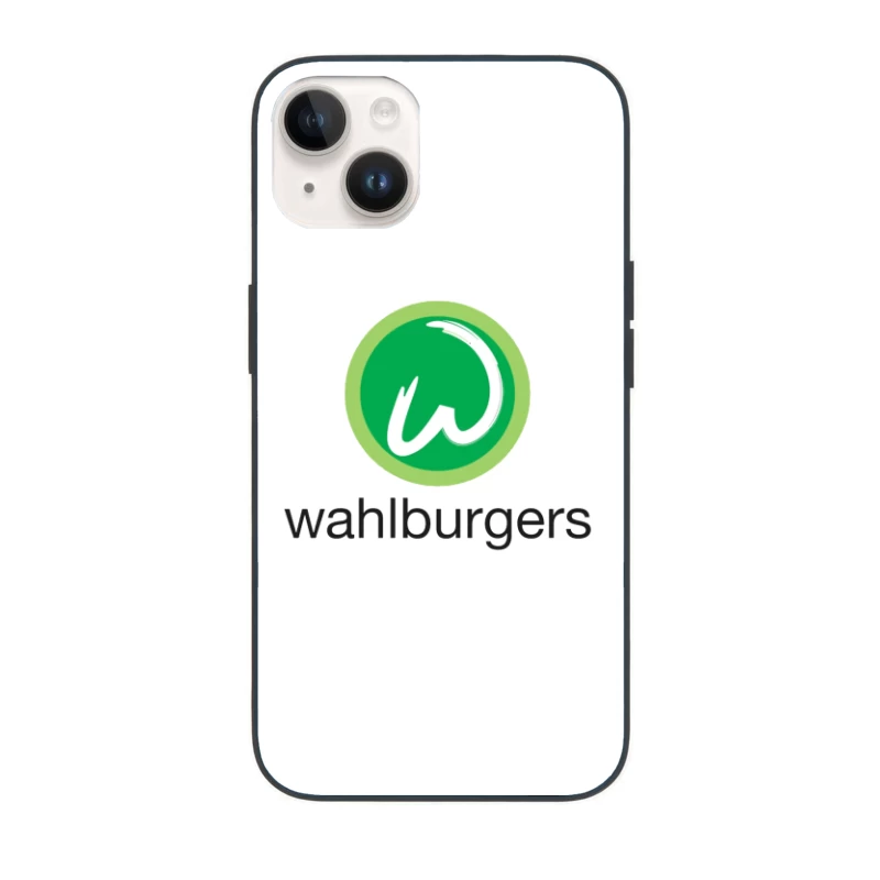 Wahlburgers Restaurant Chain Green Circle Logo Design iPhone Case