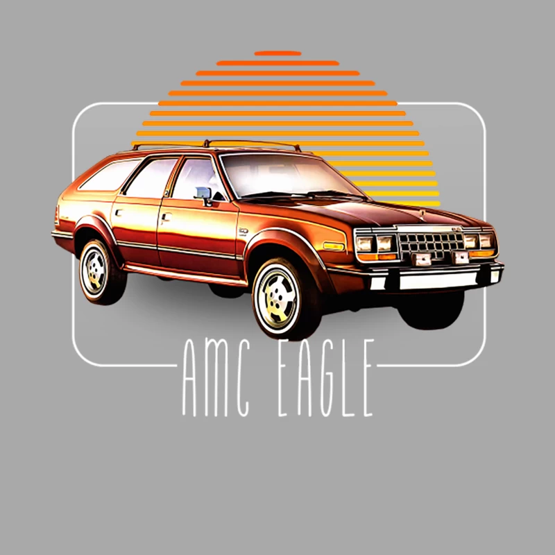 AMC Eagle  Retro Classic Car Lover Design Male Pullover Hoodie