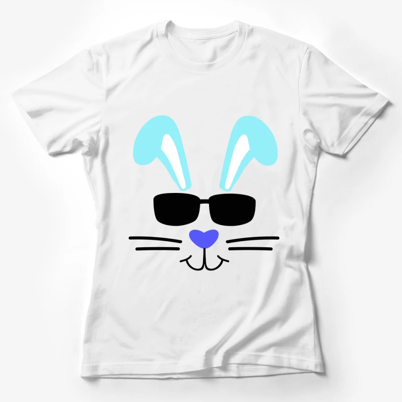 Visage de lapin avec lunettes Femme T-Shirt