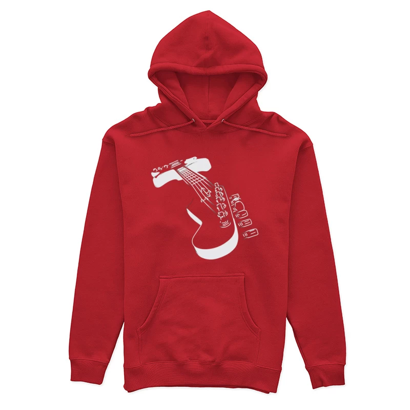 Illustration of a Guitar Female Pullover Hoodie