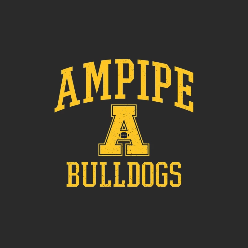 Ampipe Bulldogs: Yellow Football Team Logo Baseball Cap