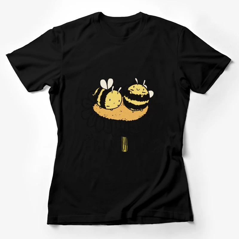 Süße Bienen auf Blume Damen T-Shirt