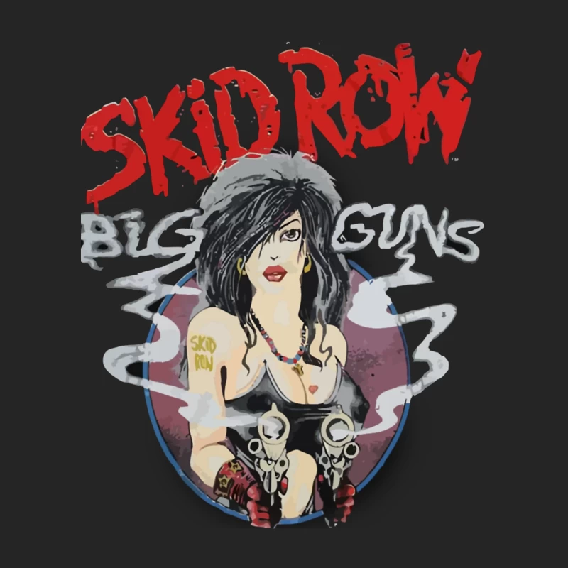 Skid Row Big Guns Vintage Rock Band Artwork Female Pullover Sweatshirt