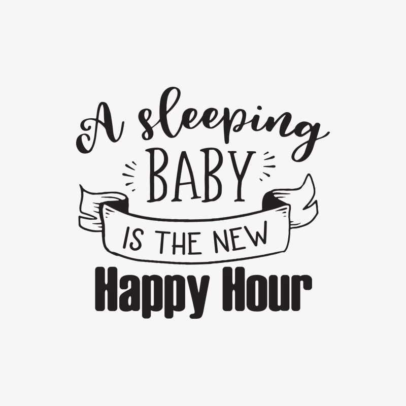 Le bonheur d'un bébé endormi Homme Manches Longues T-Shirt