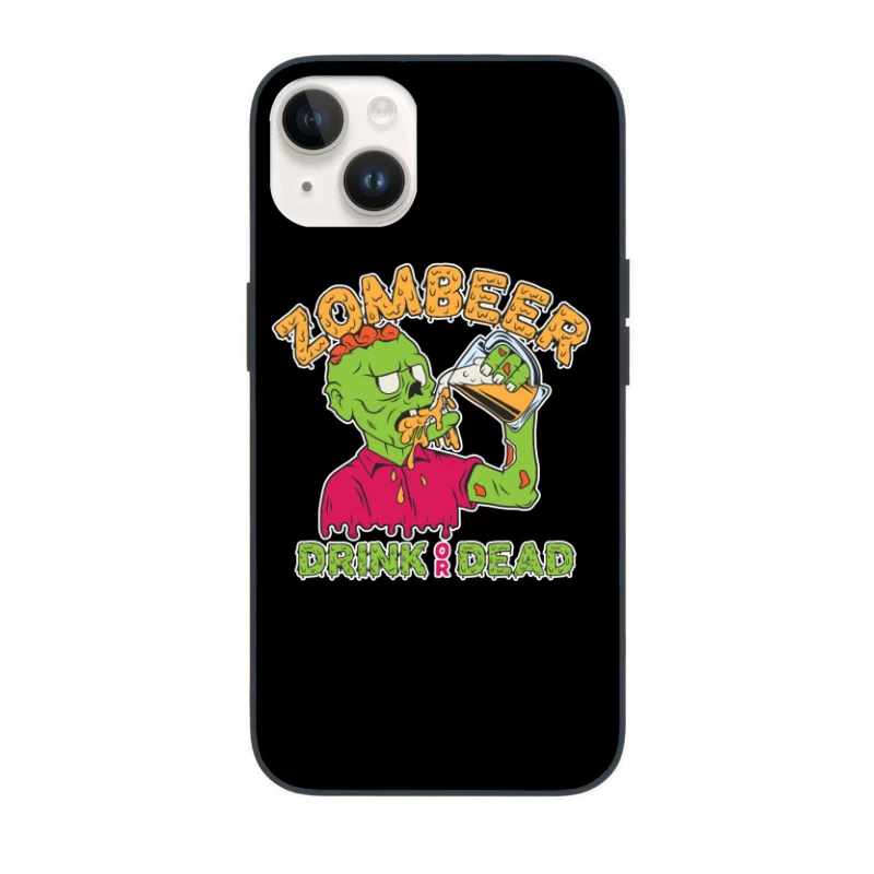 Zombie Beer Illustration iPhone Case