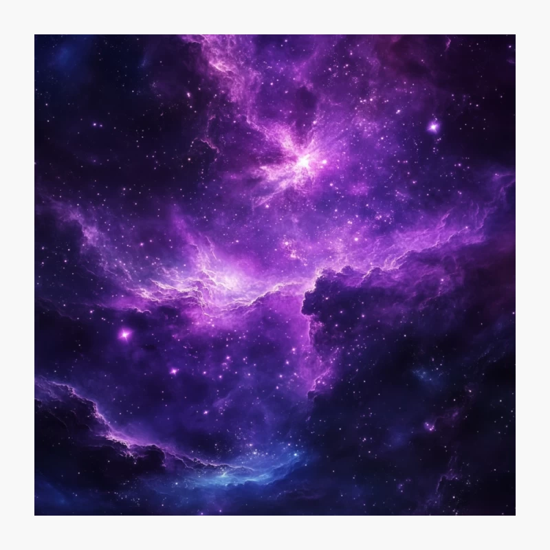 Cosmic Purple Nebula in Starry Universe Pin