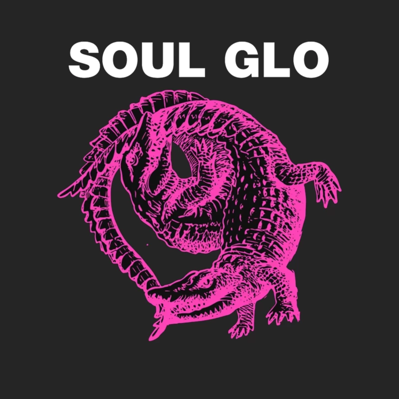 Pink Skeletal Alligator Soul Glo Design Male Pullover Sweatshirt