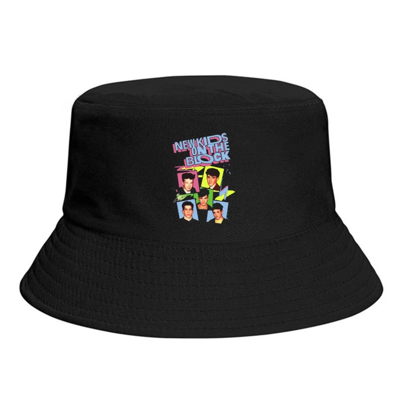 New Kids on the Block 90s Pop Group Vintage Photo Collection Bucket Hat