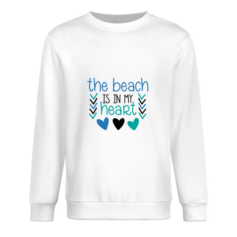 Der Strand Herz Herren Pullover Sweatshirt