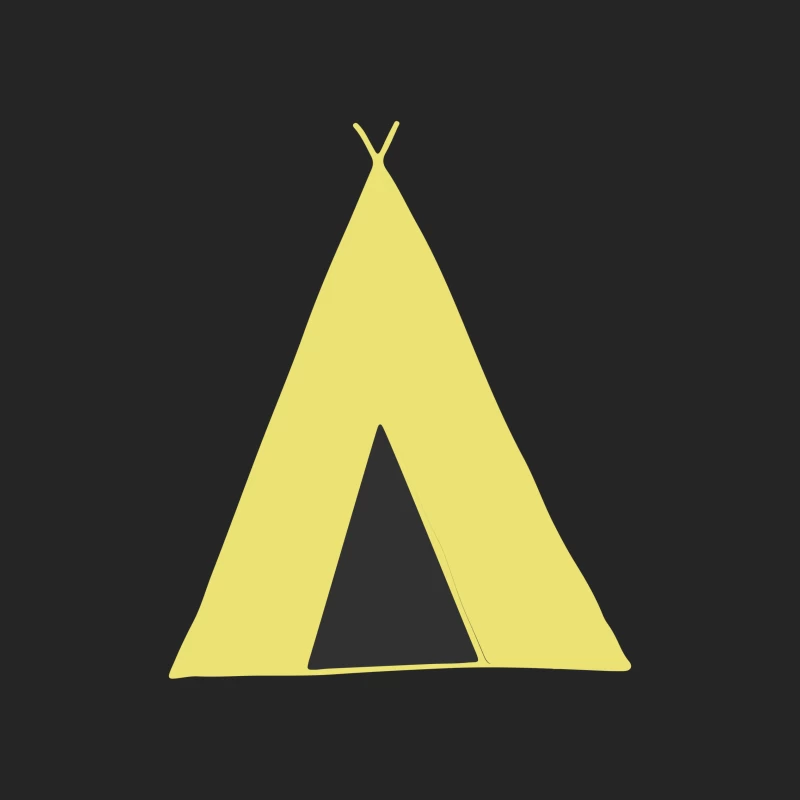 Tipi minimaliste jaune Femme Sweat-shirt à enfiler