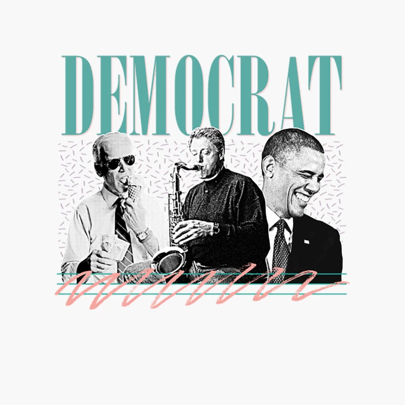 Democrat   Retro Style Aesthetic Design Cotton Tote Bag