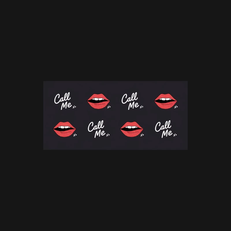 Retro Pop Art Lips: Call Me Graphic Design Female Long Sleeve T-Shirt