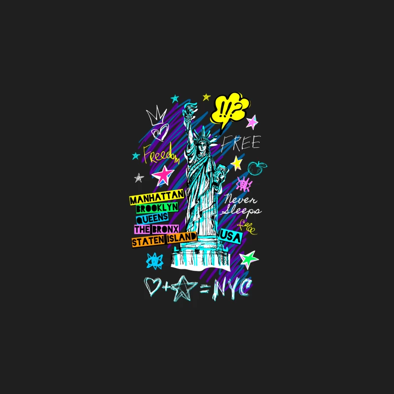 Freiheitsstatue NYC Graffiti Design Herren Tanktops