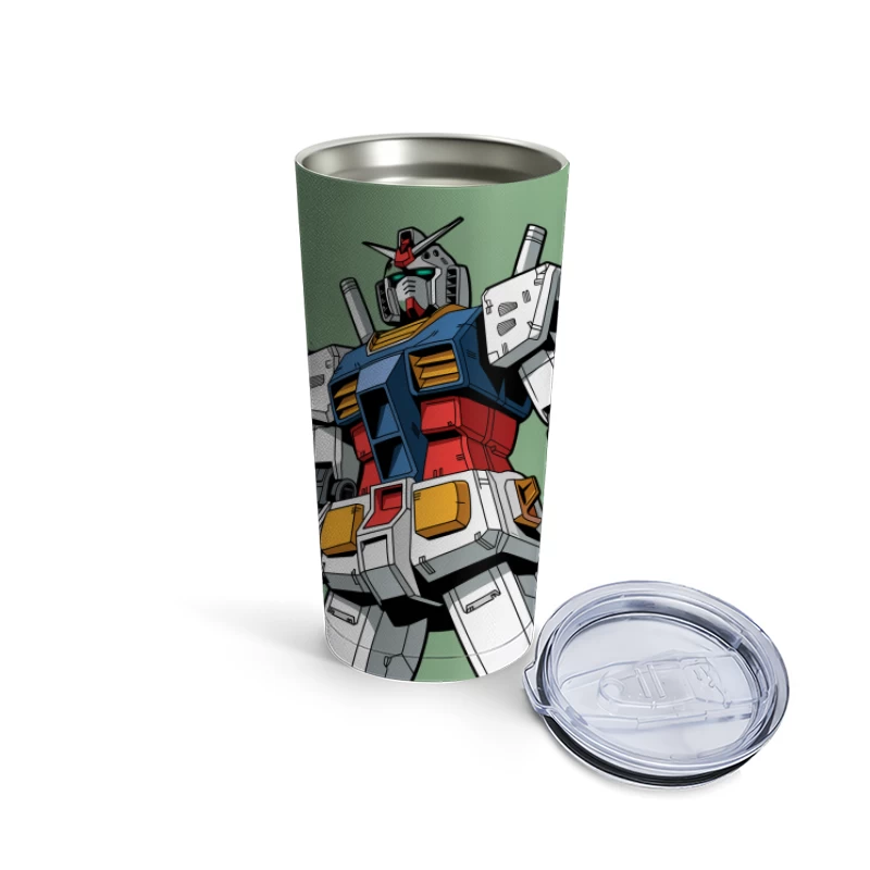 Iconic Gundam Mecha: Anime Robot Action Figure Travel Mug