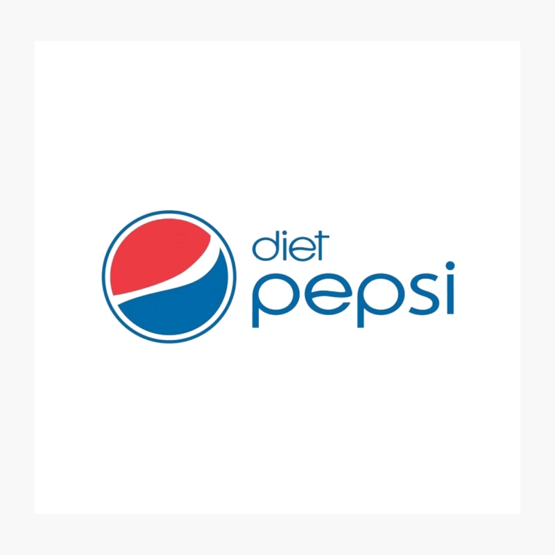 Diet Pepsi Logo: Iconic Blue and Red Soft Drink Brand Throw Pillow