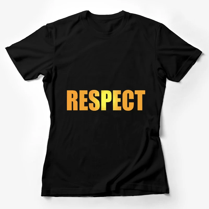 Goldener RESPEKT Textdesign Damen T-Shirt