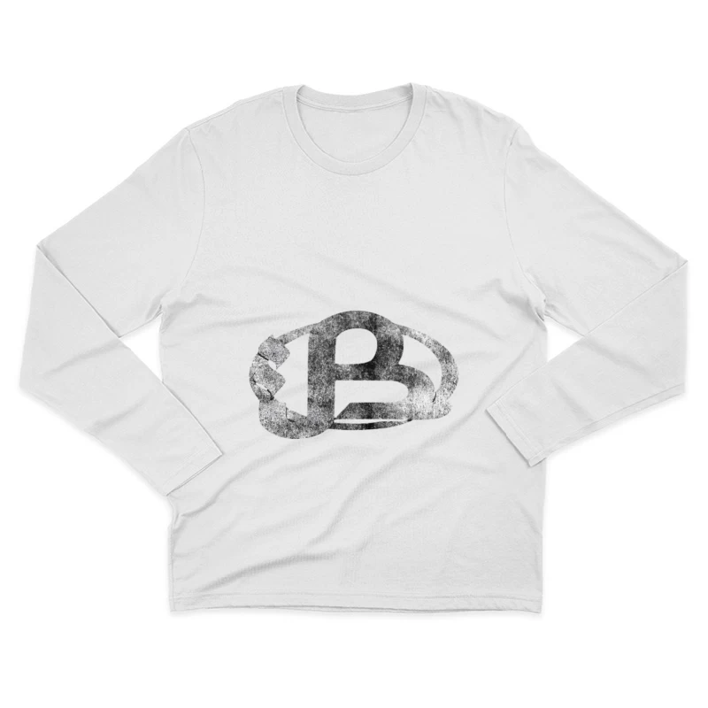 Graffiti-Stil Buchstabenlogo Herren Langarm T-Shirt