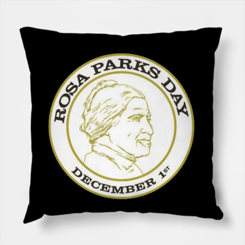 Rosa Parks Nah Logo Throw Pillow