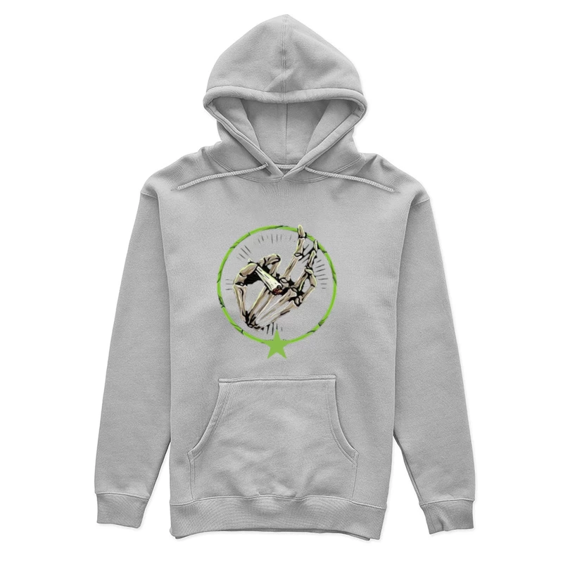 Skull finger with smoke Female Pullover Hoodie
