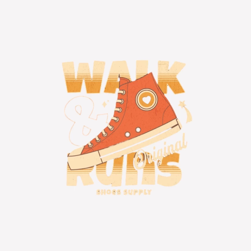 Illustration de Chaussures Originales avec Cœur Homme T-Shirt