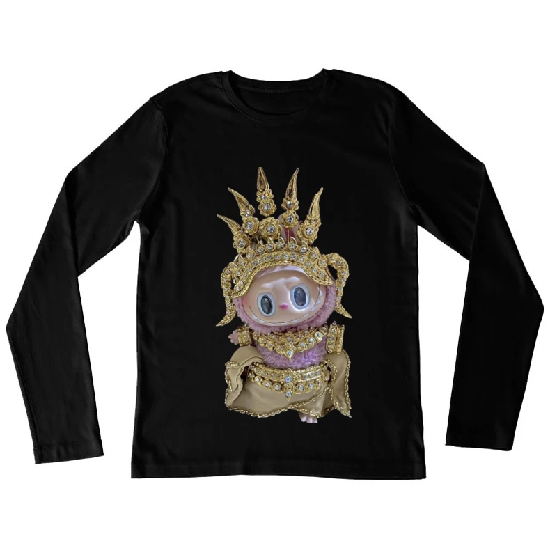 Goldene Krone-Figur Damen Langarm T-Shirt