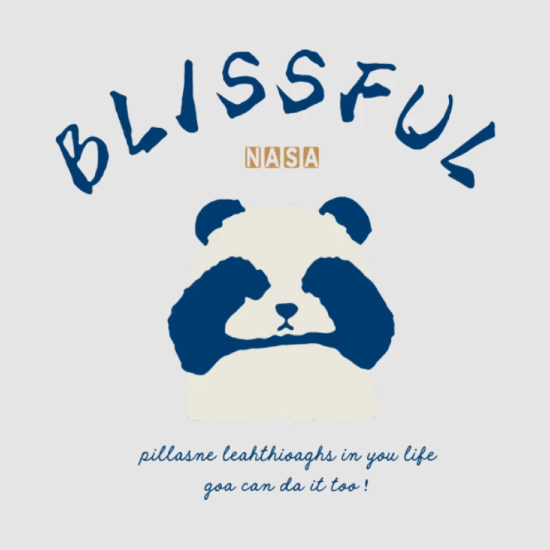 Blissful Panda Design mit Ermutigungsspruch Damen Pullover Hoodie
