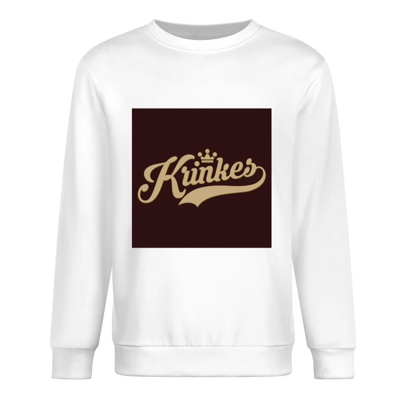 Design emblématique Krinkes en or sur fond sombre Homme Sweat-shirt à enfiler