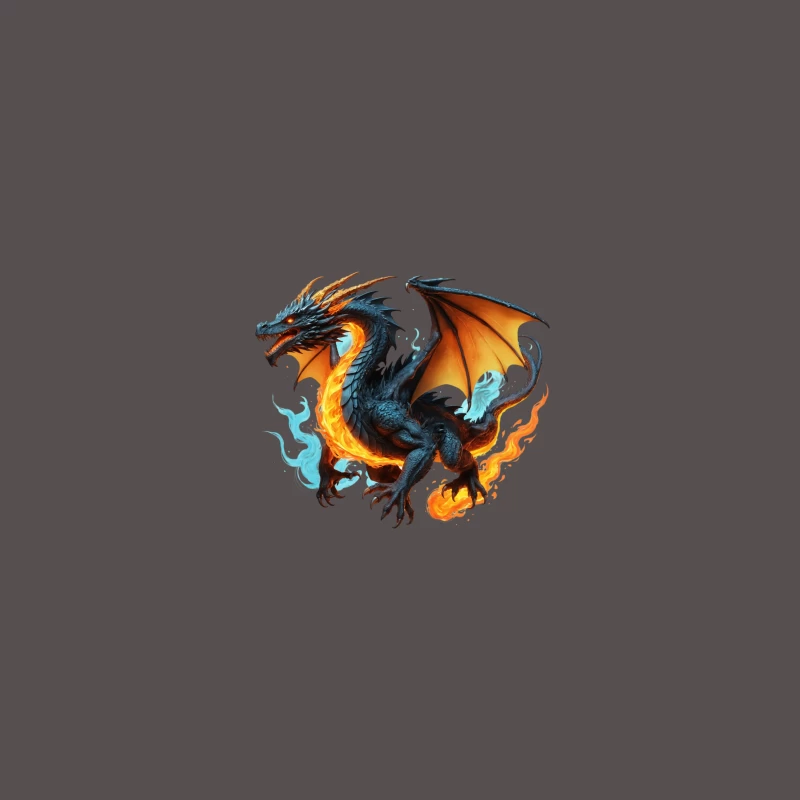 Majestic Fire Dragon Artwork Coffee Mug