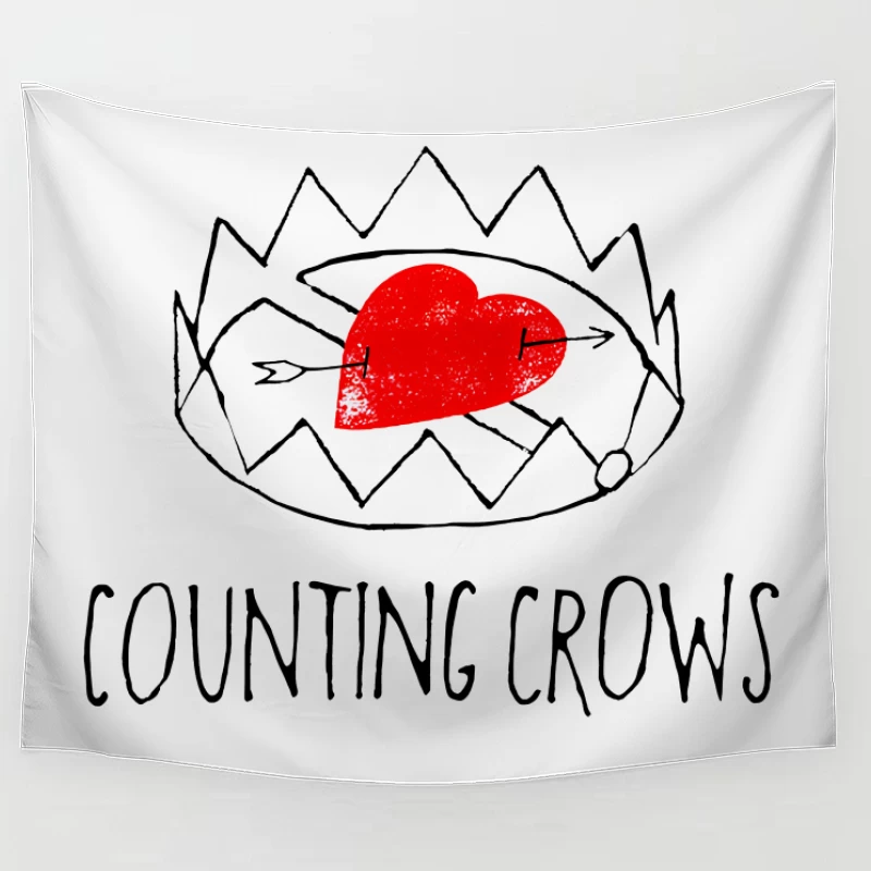 Counting Crows White Love Trap Tapestry