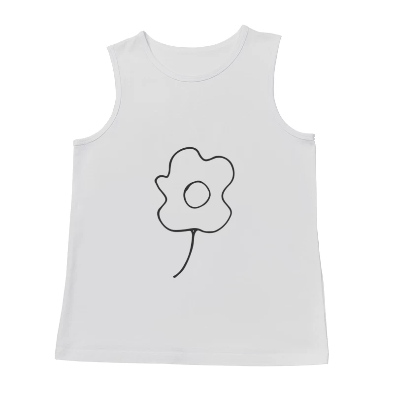 Fleur minimaliste dessinée à la main Homme Débardeur