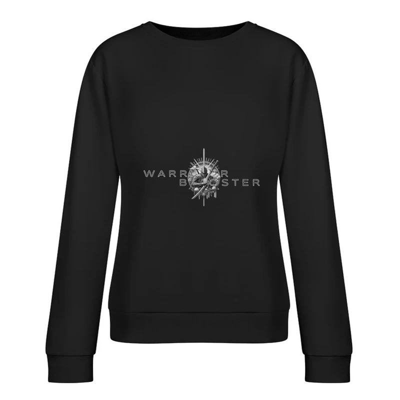 Warrior Booster Medieval Helmet Logo Design Female Pullover Sweatshirt