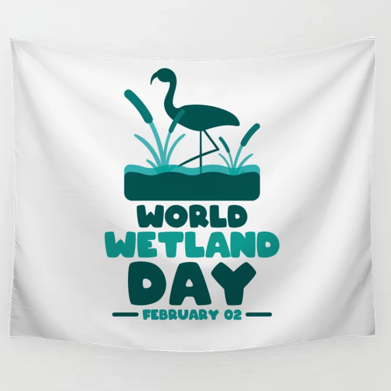 Celebrate World Wetland Day – Vibrant Flamingo Design Tapestry