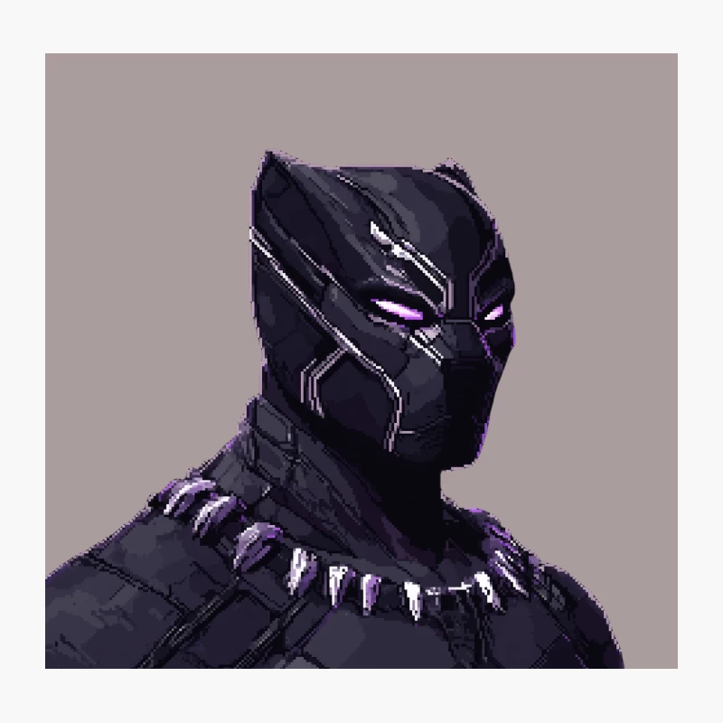 Black Panther: Marvel Superhero in Iconic Mask Throw Pillow