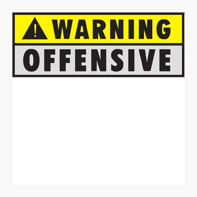 Warning Offensive Mens Funny Pin