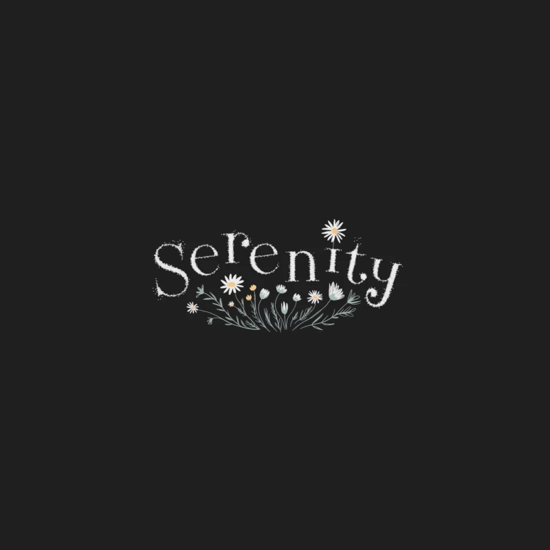 Serene Floral Typography: Daisies and Calligraphy Male Tank Top